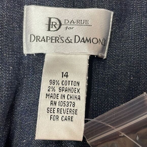 NWT 2 piece Da-Rue for Draper’s & Damon’s Denim pants & jacket Size 14 - Picture 3 of 14